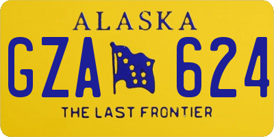 AK license plate GZA624