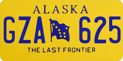 AK license plate GZA625
