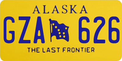 AK license plate GZA626