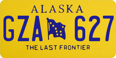 AK license plate GZA627