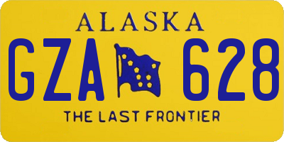 AK license plate GZA628