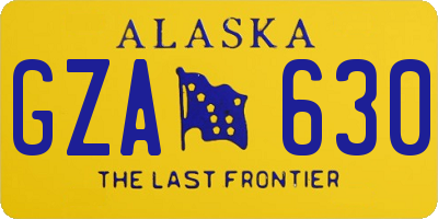 AK license plate GZA630