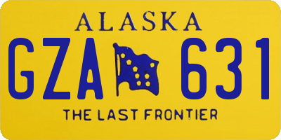 AK license plate GZA631