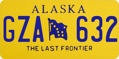 AK license plate GZA632