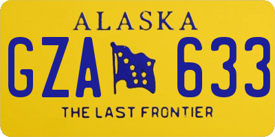 AK license plate GZA633