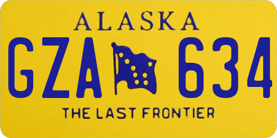 AK license plate GZA634