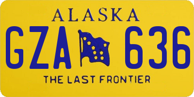 AK license plate GZA636