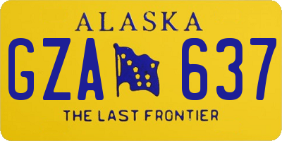 AK license plate GZA637