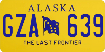 AK license plate GZA639