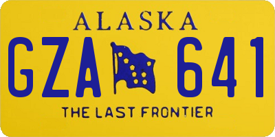 AK license plate GZA641
