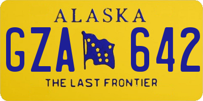 AK license plate GZA642