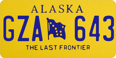 AK license plate GZA643