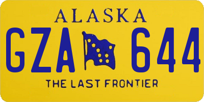 AK license plate GZA644