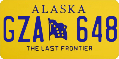 AK license plate GZA648