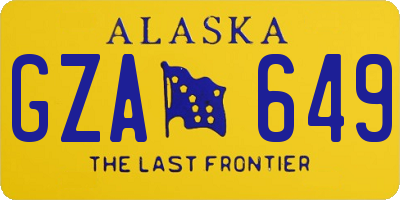AK license plate GZA649