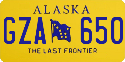 AK license plate GZA650