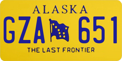 AK license plate GZA651