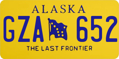 AK license plate GZA652