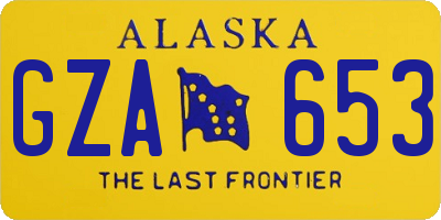 AK license plate GZA653