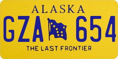 AK license plate GZA654