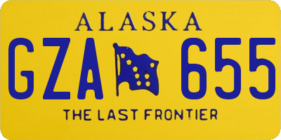 AK license plate GZA655