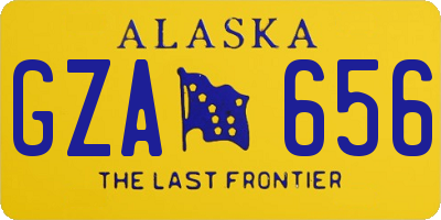 AK license plate GZA656
