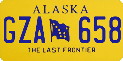 AK license plate GZA658