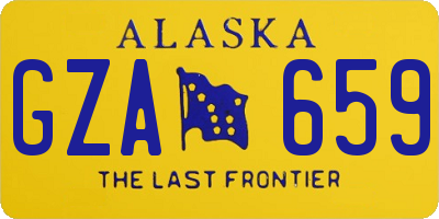 AK license plate GZA659