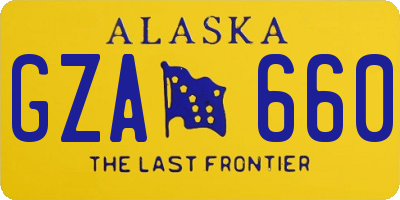 AK license plate GZA660