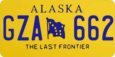 AK license plate GZA662