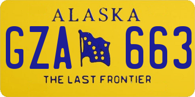 AK license plate GZA663