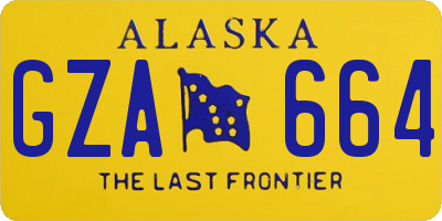 AK license plate GZA664