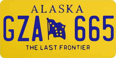 AK license plate GZA665