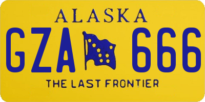 AK license plate GZA666