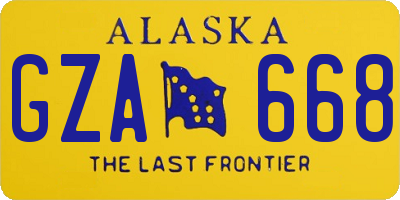 AK license plate GZA668