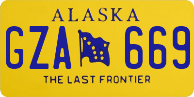 AK license plate GZA669