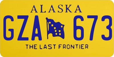 AK license plate GZA673