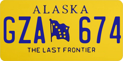 AK license plate GZA674