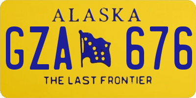 AK license plate GZA676