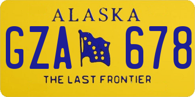 AK license plate GZA678