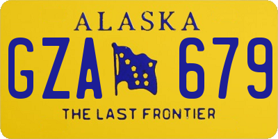 AK license plate GZA679