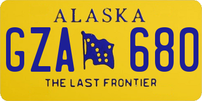 AK license plate GZA680