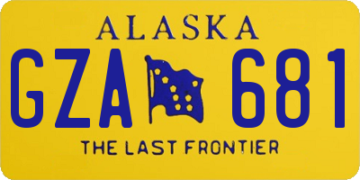 AK license plate GZA681