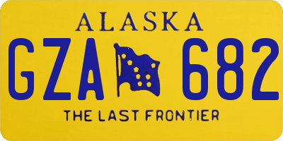 AK license plate GZA682