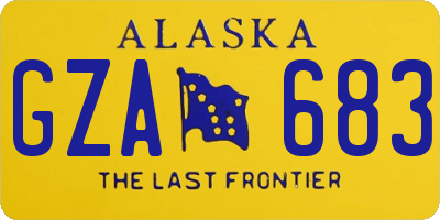 AK license plate GZA683