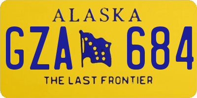 AK license plate GZA684