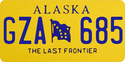 AK license plate GZA685