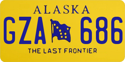 AK license plate GZA686