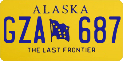 AK license plate GZA687