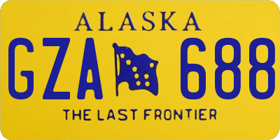 AK license plate GZA688